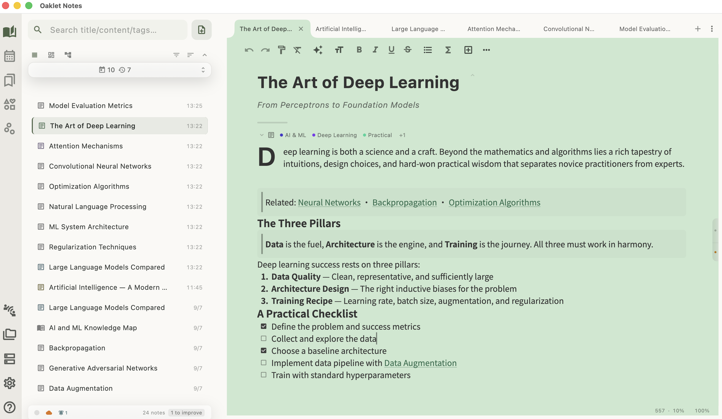 Beautiful Writing Experience